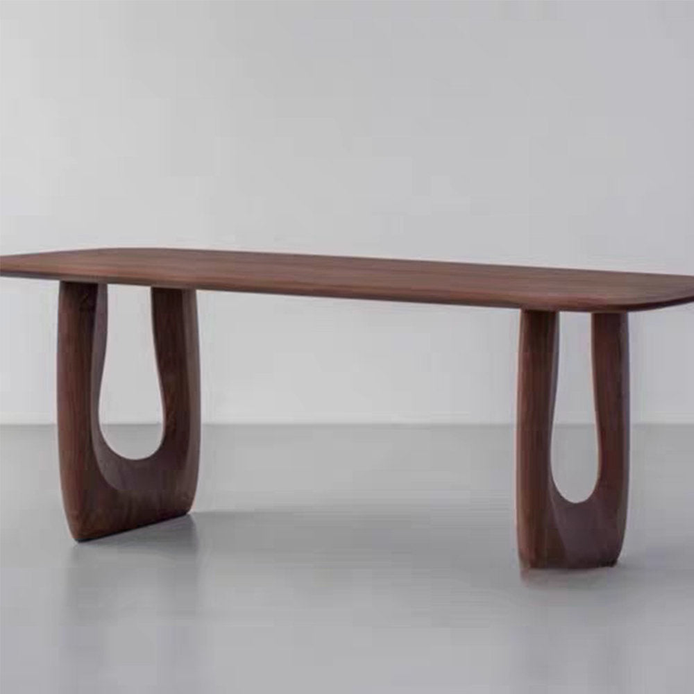 Furnishiaa Natural Finish Unique Ash Dining Table
