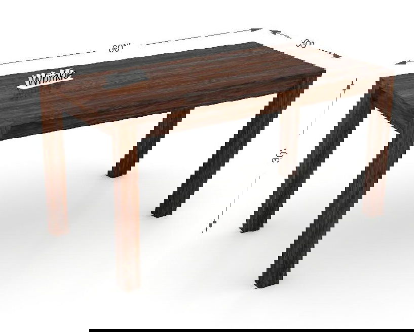 Better 6 Seater Sheesham Wood Dining Set for Home Walnut - Furnishiaa -  - 