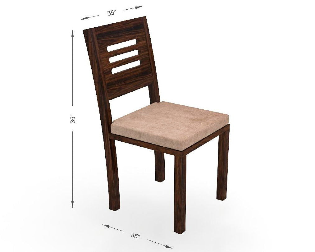 Better 6 Seater Sheesham Wood Dining Set for Home Walnut - Furnishiaa -  - 