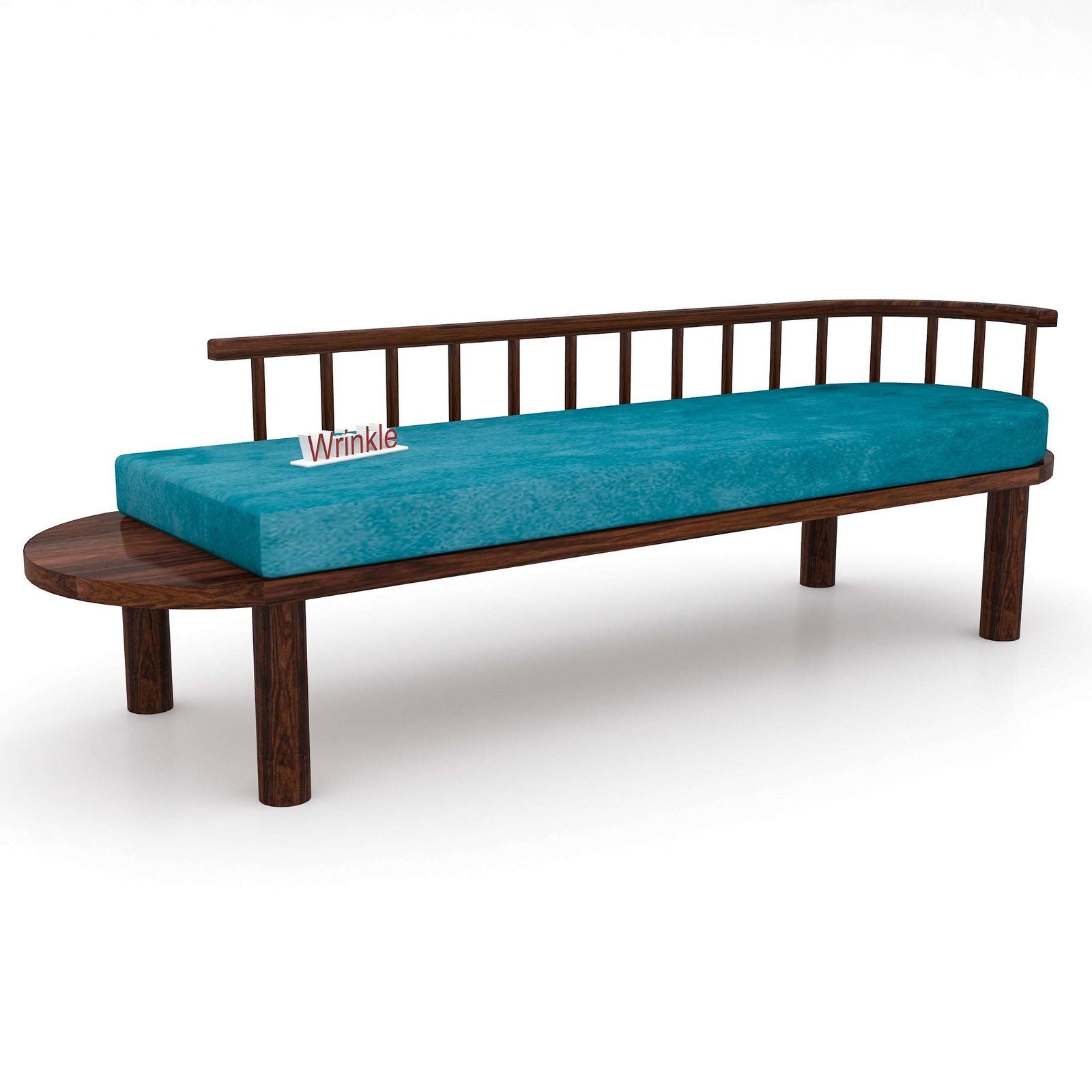 Blue Three-Seater Solid Wooden Sofa For Home - Furnishiaa -  - 