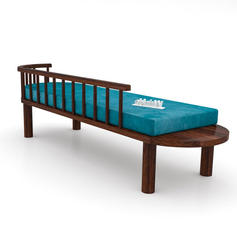 Blue Three-Seater Solid Wooden Sofa For Home - Furnishiaa -  - 