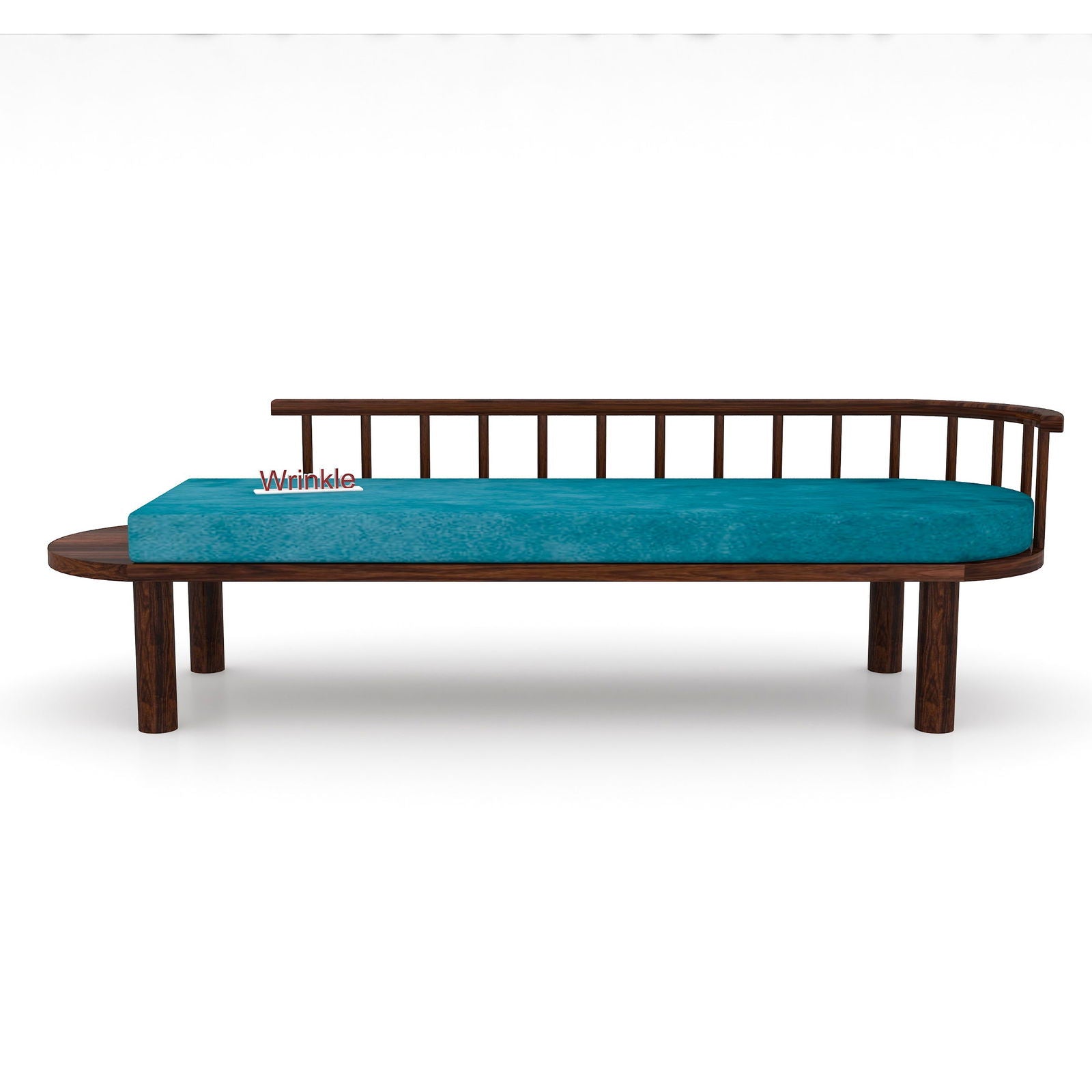 Blue Three-Seater Solid Wooden Sofa For Home - Furnishiaa -  - 