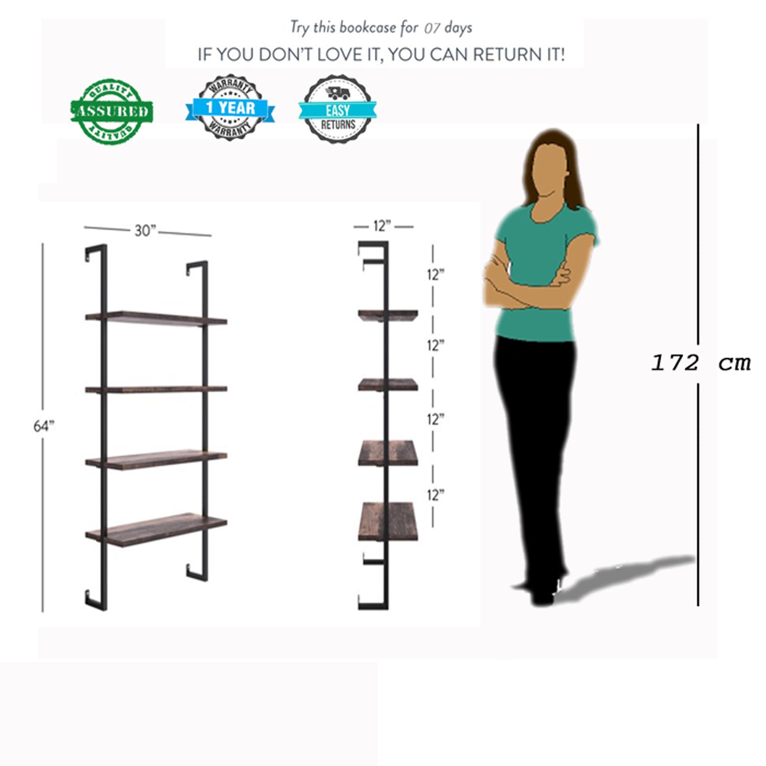 Book Shelf and Storage Rack for home furniture - Furnishiaa -  - 