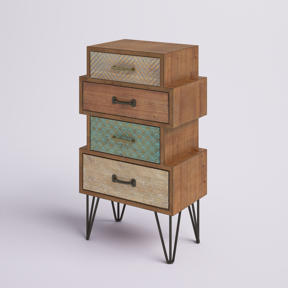 Furnishiaa 4-Drawer Wooden Accent Chest