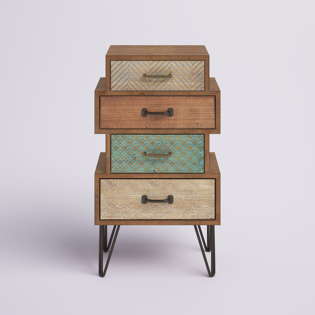 Furnishiaa 4-Drawer Wooden Accent Chest