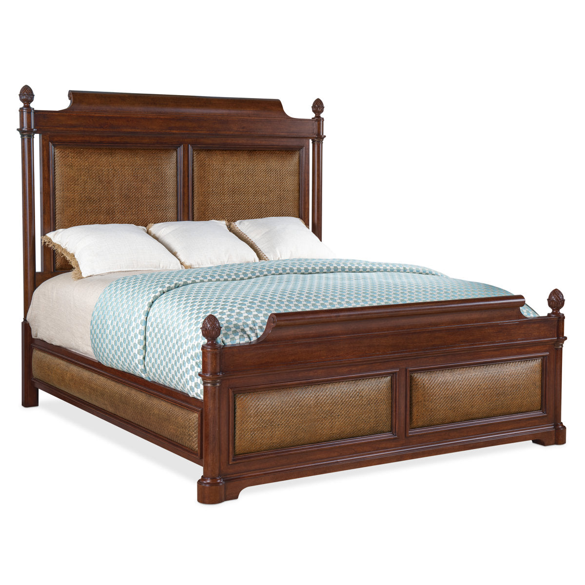 Furnishiaa King Size Wooden Panel Bed Frame