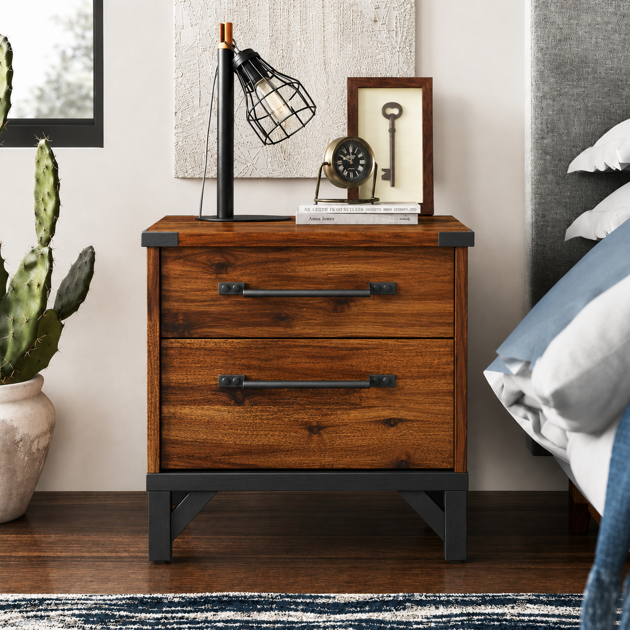 NightCraft Treasure Box Bedside Table