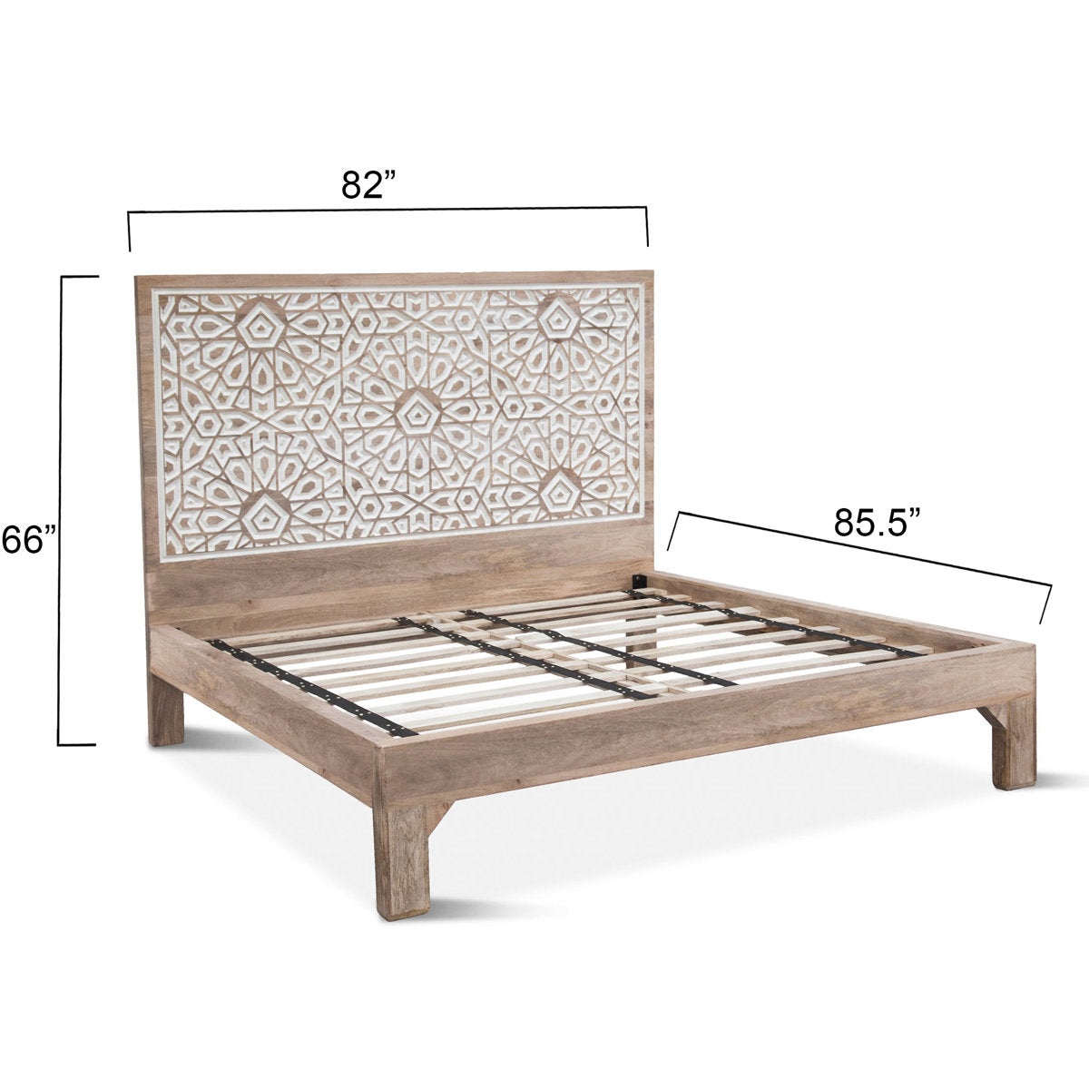 Furnishiaa Classic Solid Wood Platform Bed