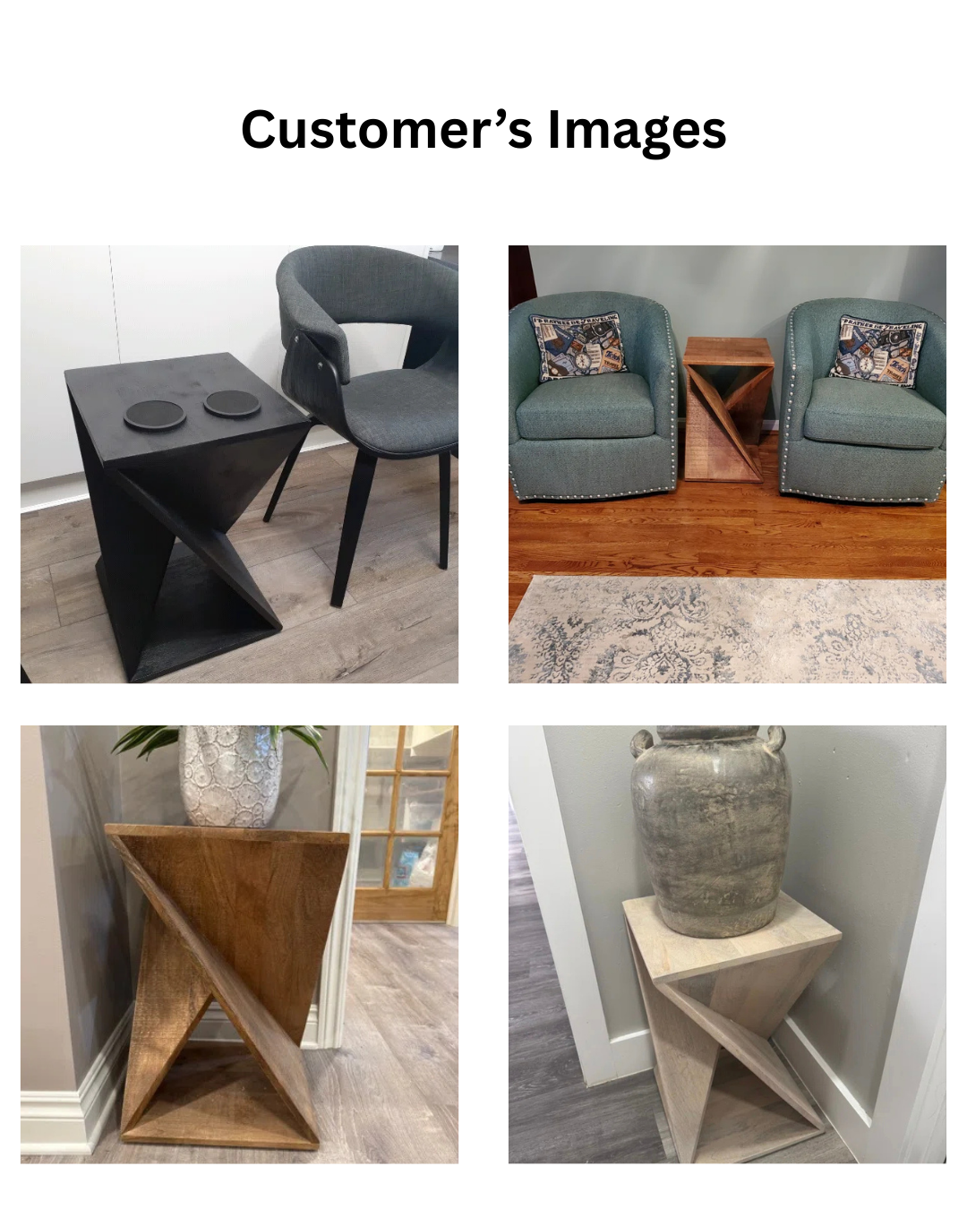 Furnishiaa Twisted Solid Sheesham Wood End Table – Handcrafted Accent Furniture