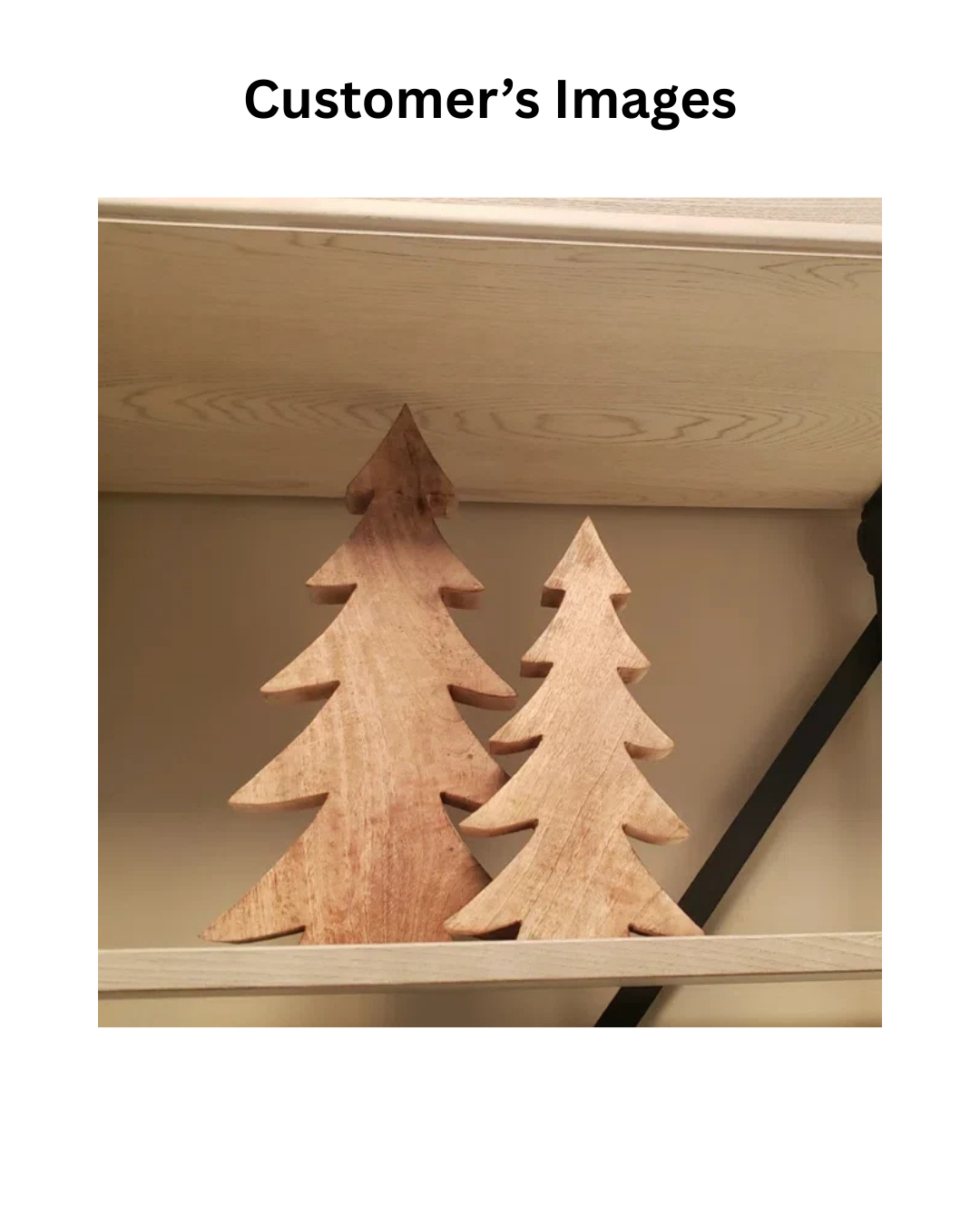 Furnishiaa 2-Piece Solid Sheesham Wood Tabletop Christmas Trees