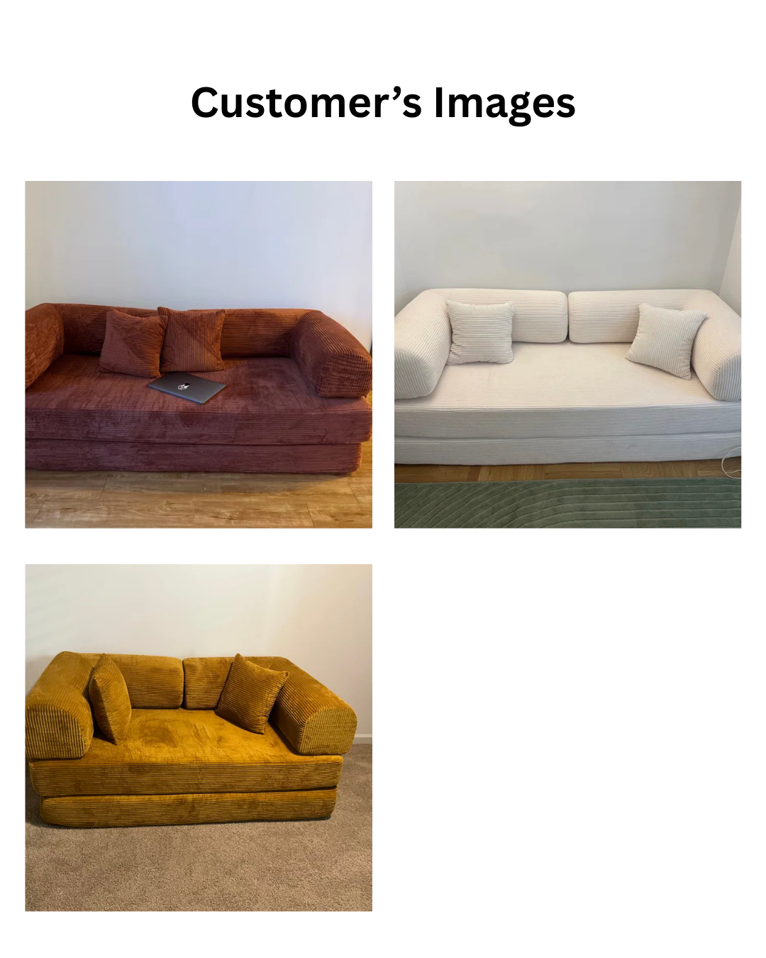 Furnishiaa Modular Convertible Sofa Bed with Washable Cover