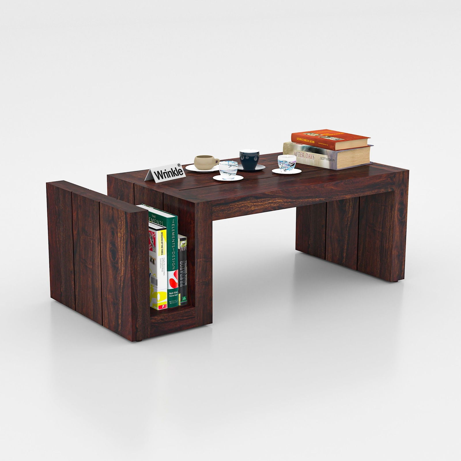 Decent Luxurious Coffee Table With Solid Sheesham Walnut Finish - Furnishiaa -  - 