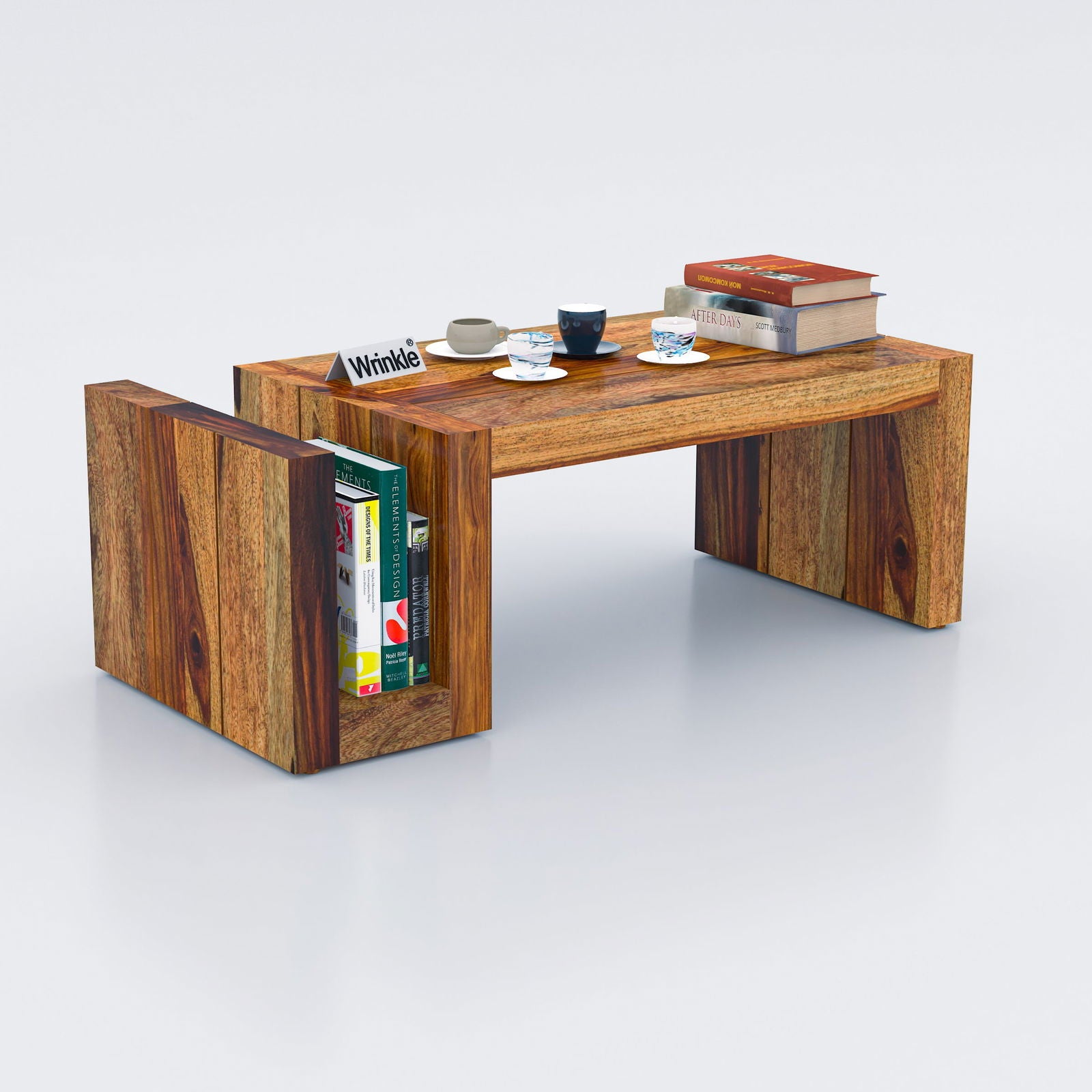 Decent Luxurious Coffee Table With Solid Sheesham Walnut Finish - Furnishiaa -  - 