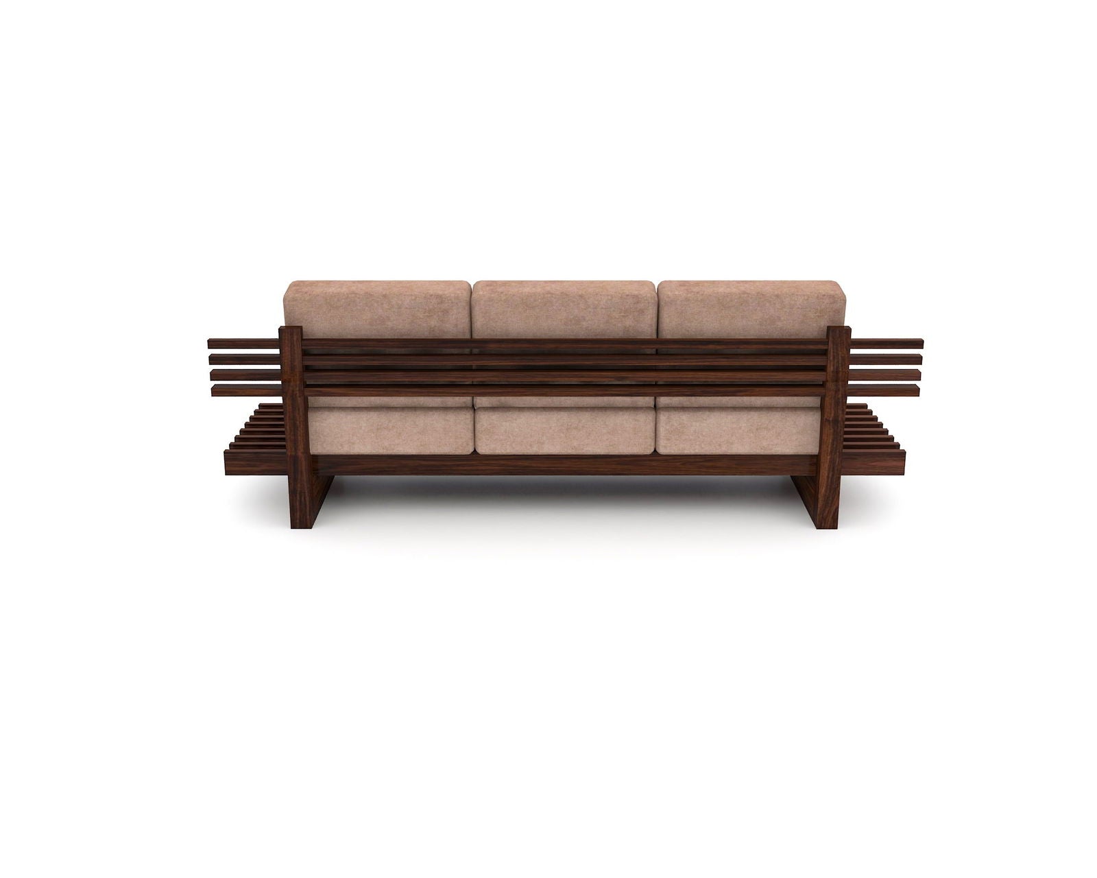 Designer 3 Seater Wooden Sofa For Living Room - Furnishiaa -  - 