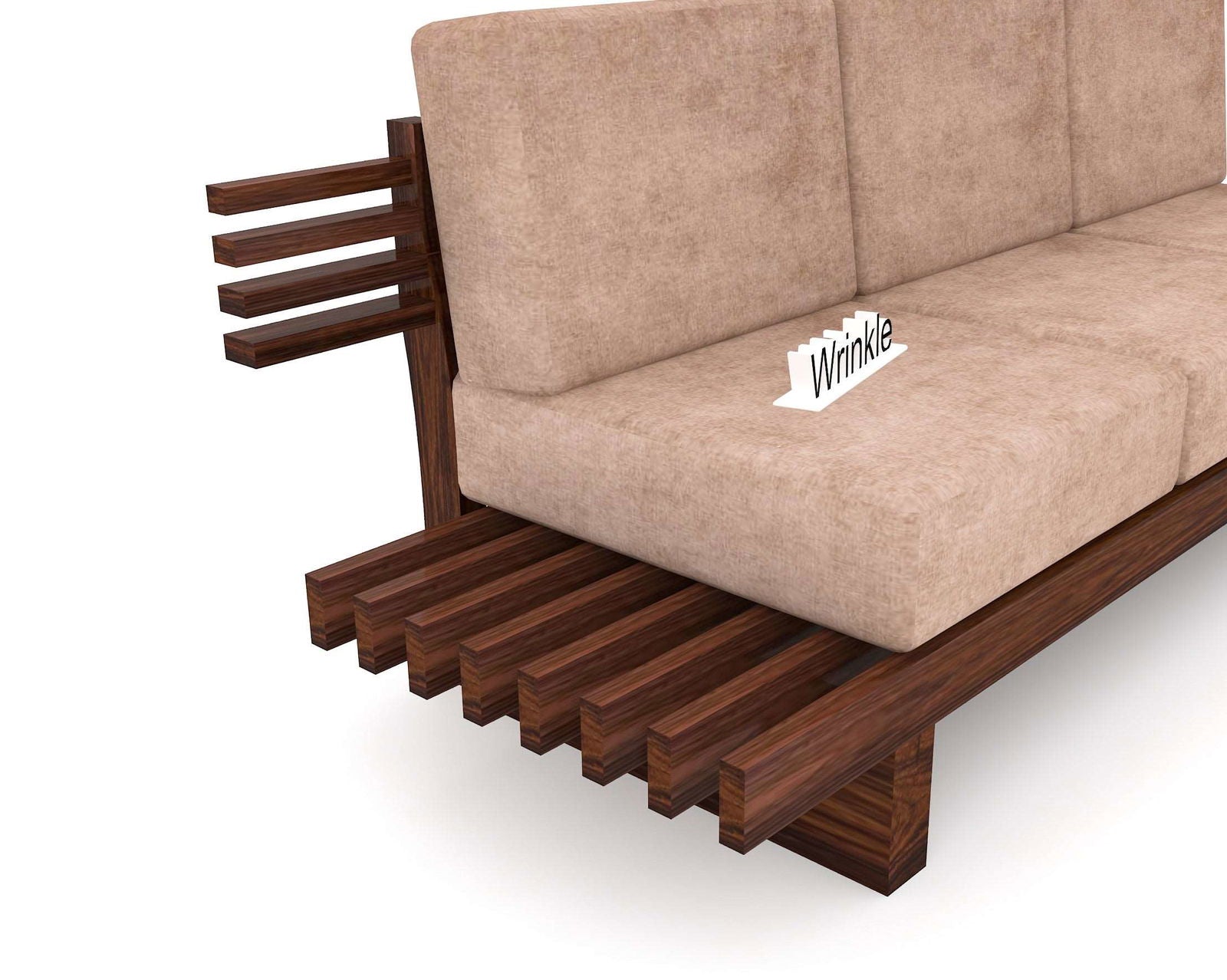 Designer 3 Seater Wooden Sofa For Living Room - Furnishiaa -  - 