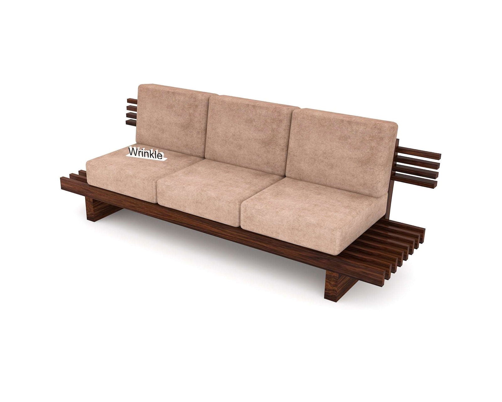 Designer 3 Seater Wooden Sofa For Living Room - Furnishiaa -  - 