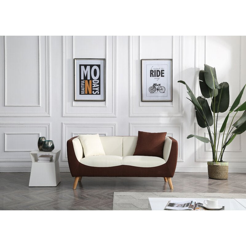 Designer Useful Modular Brown/cream White Sofa Set For Living Room - Furnishiaa -  - 