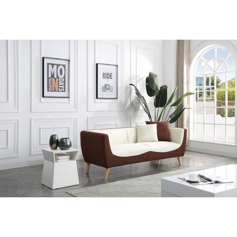 Designer Useful Modular Brown/cream White Sofa Set For Living Room - Furnishiaa -  - 