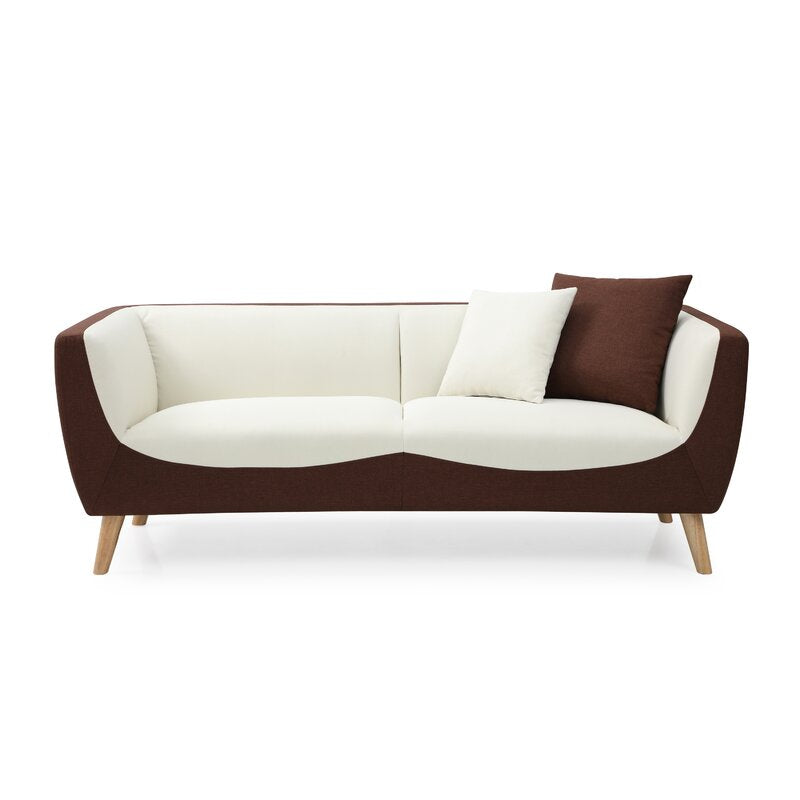 Designer Useful Modular Brown/cream White Sofa Set For Living Room - Furnishiaa -  - 