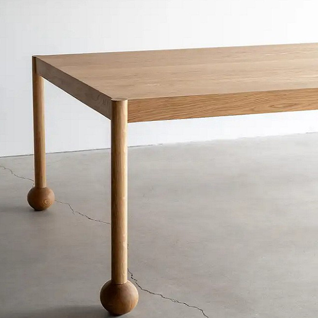 Furnishiaa Solid Ash Wood Dining Table