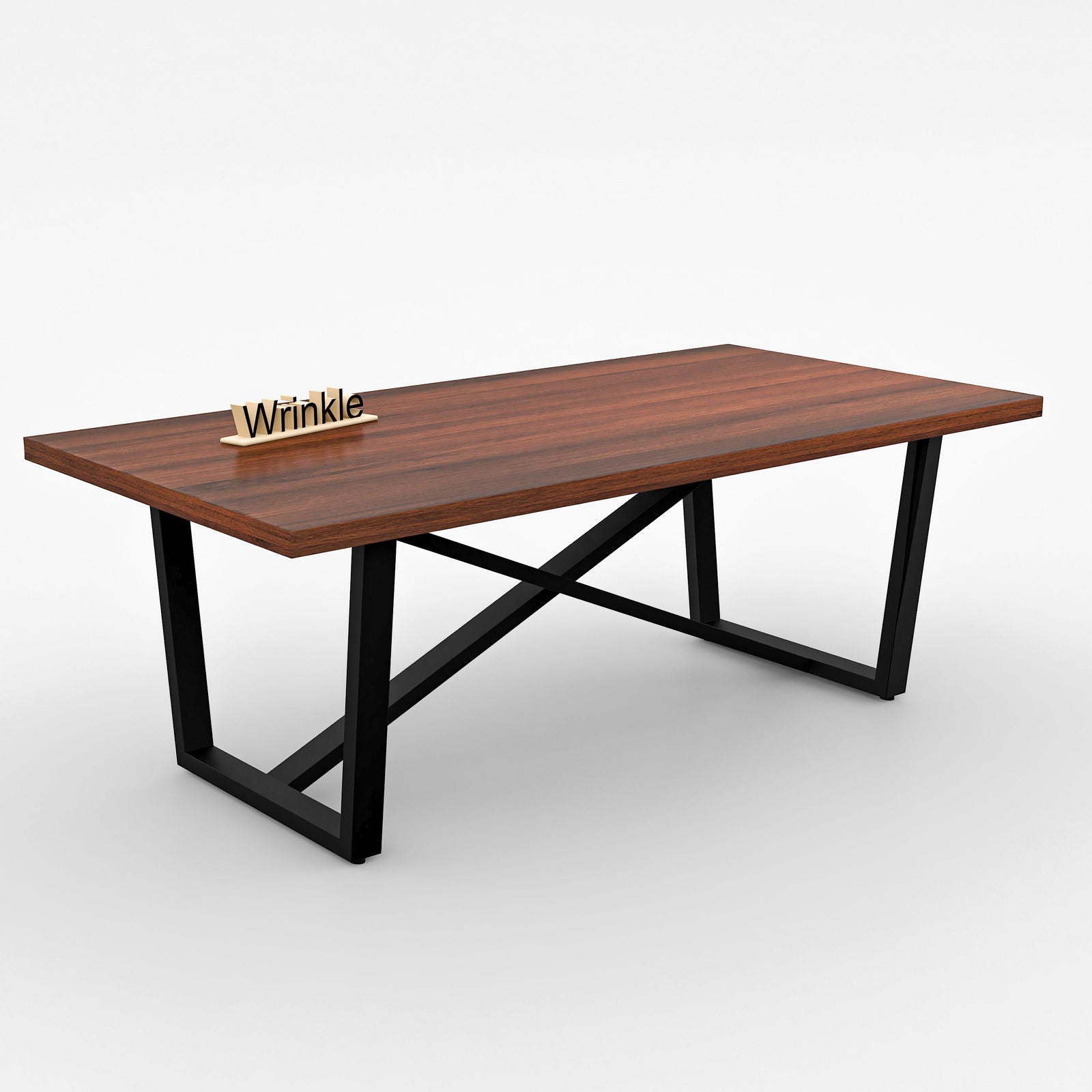 Ever-bearer Metal Coffee Table ( With Walnut Finished Top in Sheesham Wood ) - Furnishiaa -  - 