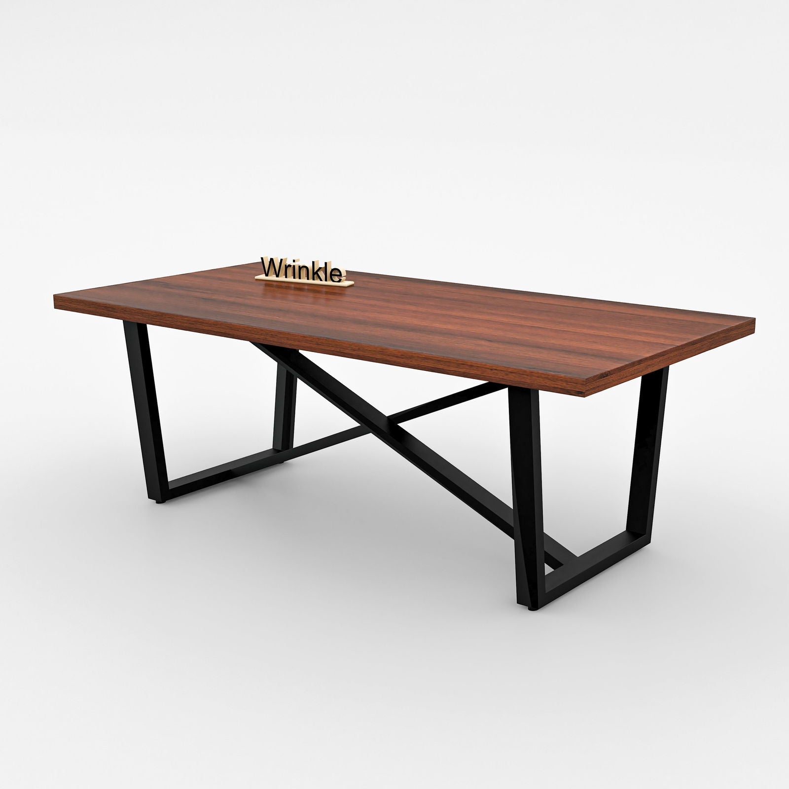 Ever-bearer Metal Coffee Table ( With Walnut Finished Top in Sheesham Wood ) - Furnishiaa -  - 