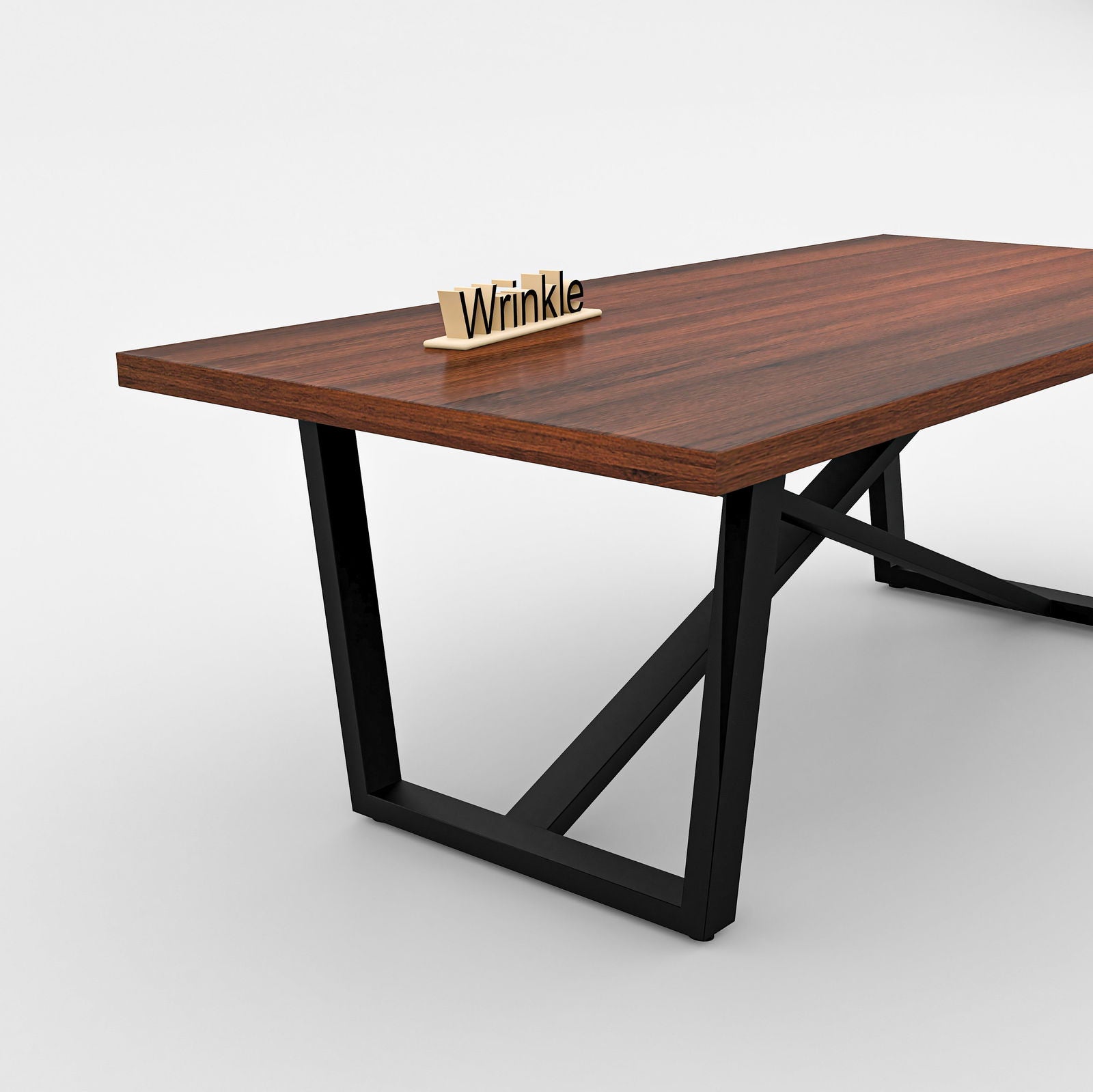 Ever-bearer Metal Coffee Table ( With Walnut Finished Top in Sheesham Wood ) - Furnishiaa -  - 