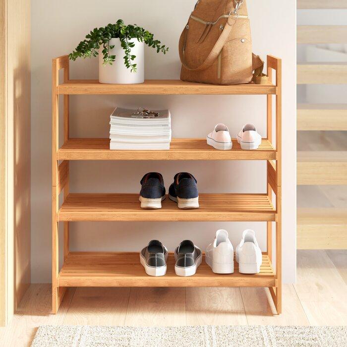FURNISHIAA Sheesham Wood Shoe Rack/Organizer (3 Colour Available)