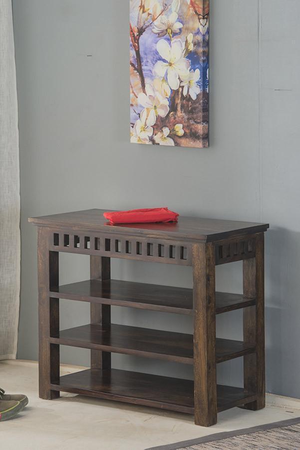 FURNISHIAA Sheesham Wood Shoe Rack For Home - Furnishiaa -  - 
