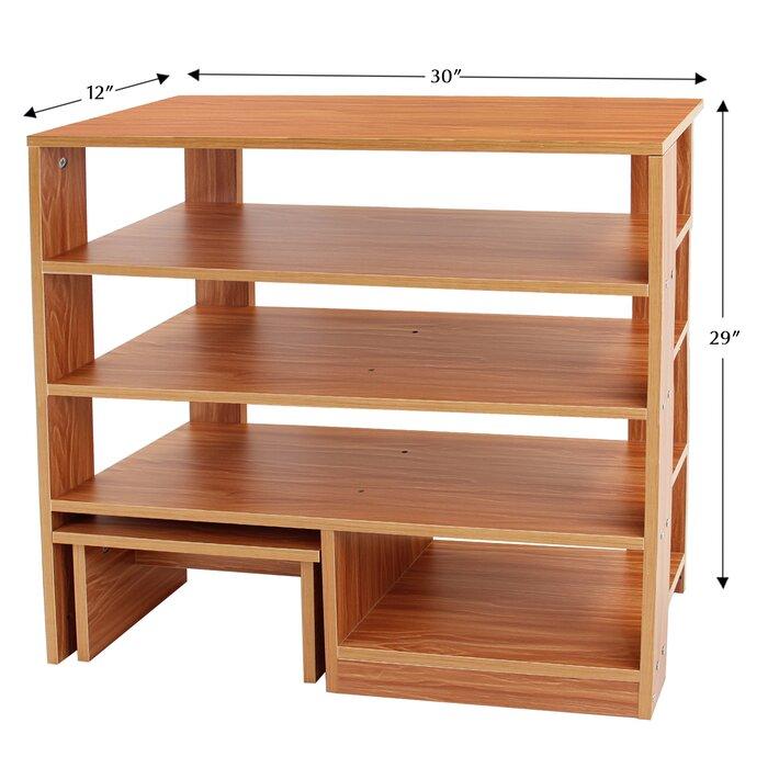 FURNISHIAA Sheesham Wood Shoe Rack With Sitting Stool - Furnishiaa -  - 
