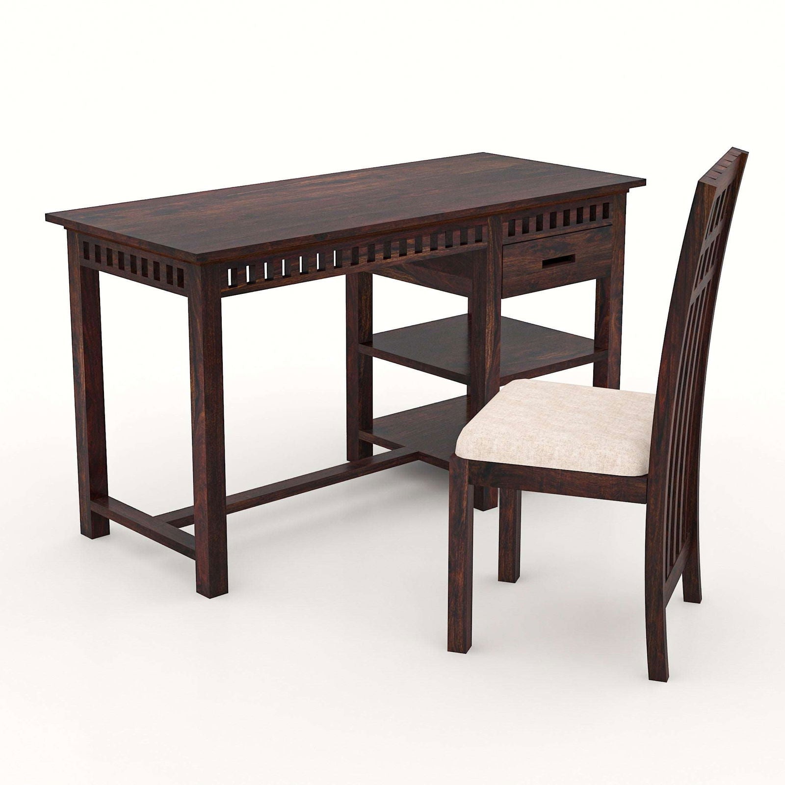 FURNISHIAA Sheesham Wood Walnut Study and Computer Table for Home & Office - Furnishiaa -  - 