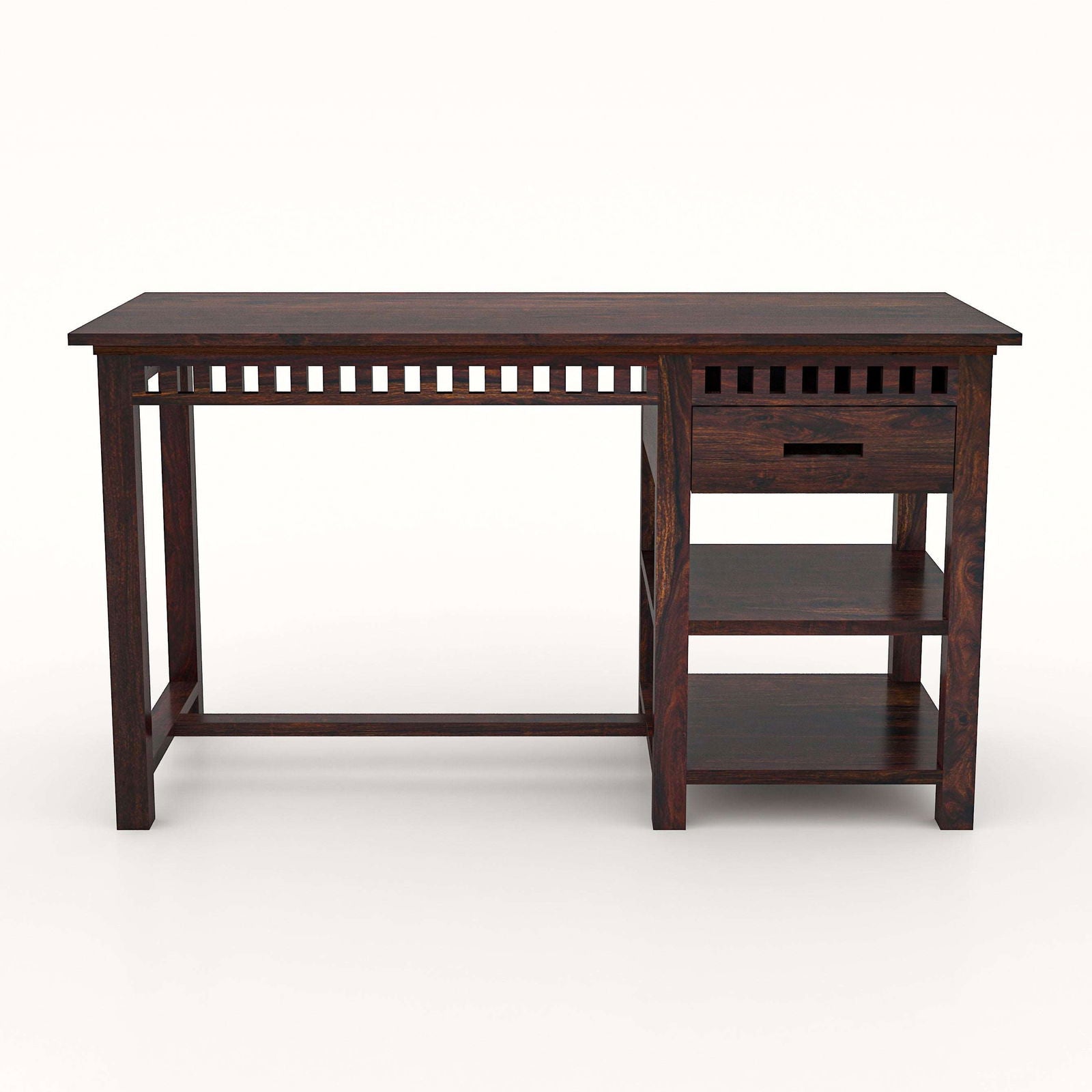 FURNISHIAA Sheesham Wood Walnut Study and Computer Table for Home & Office - Furnishiaa -  - 