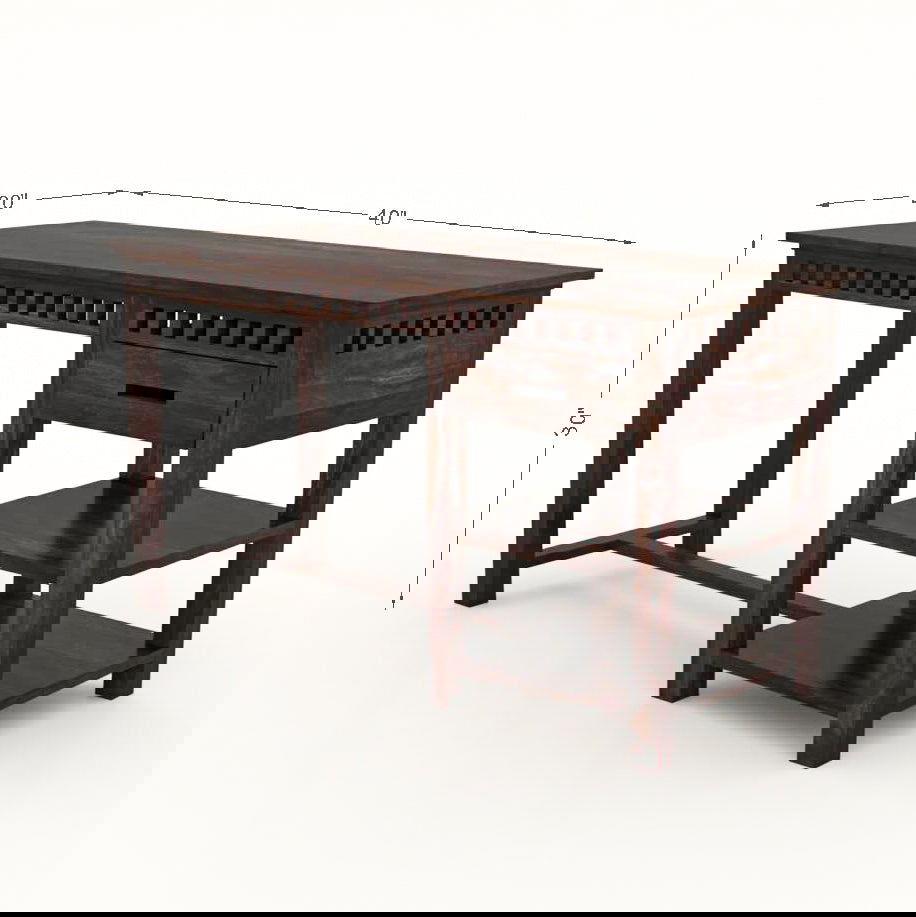 FURNISHIAA Sheesham Wood Walnut Study and Computer Table for Home & Office - Furnishiaa -  - 