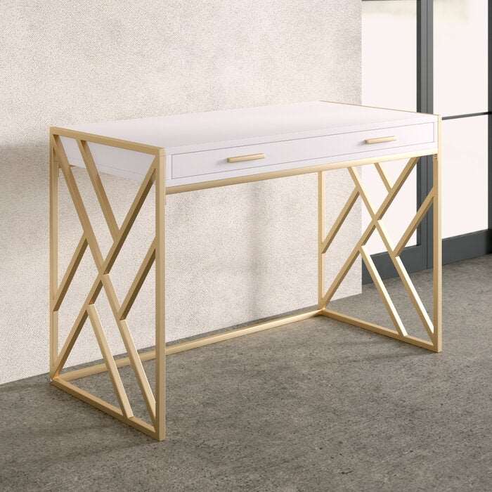 FURNISHIAA Sheesham Wood White Designer Console and Study Table, Multipurpose Table For Home & Office - Furnishiaa -  - 