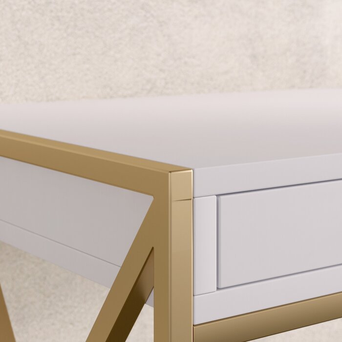 FURNISHIAA Sheesham Wood White Designer Console and Study Table, Multipurpose Table For Home & Office - Furnishiaa -  - 