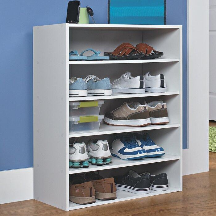 FURNISHIAA Sheesham Wood White Shoe Rack/Organizer For Home/Office