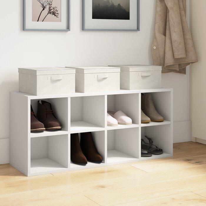 FURNISHIAA Sheesham Wood White Shoe Rack For Home And Office - Furnishiaa -  - 