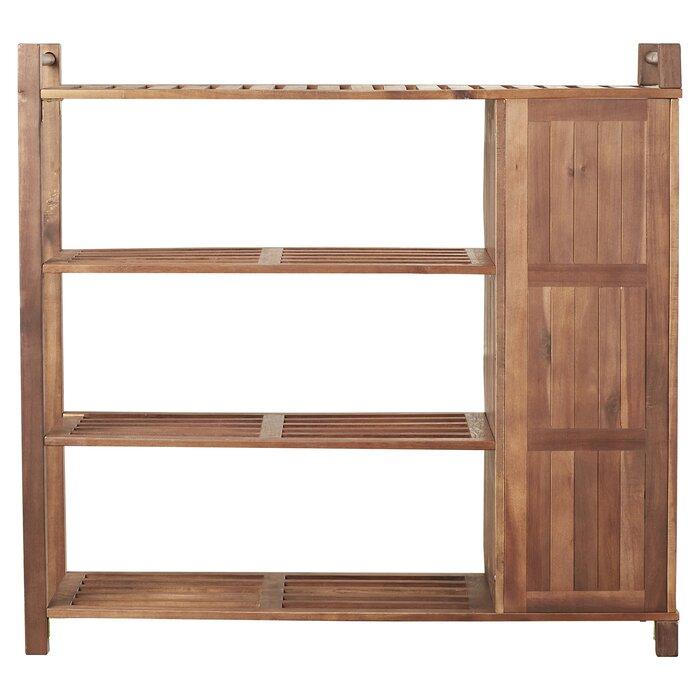 FURNISHIAA Solid Wood Brown Shoe Rack For Home/Office - Furnishiaa -  - 