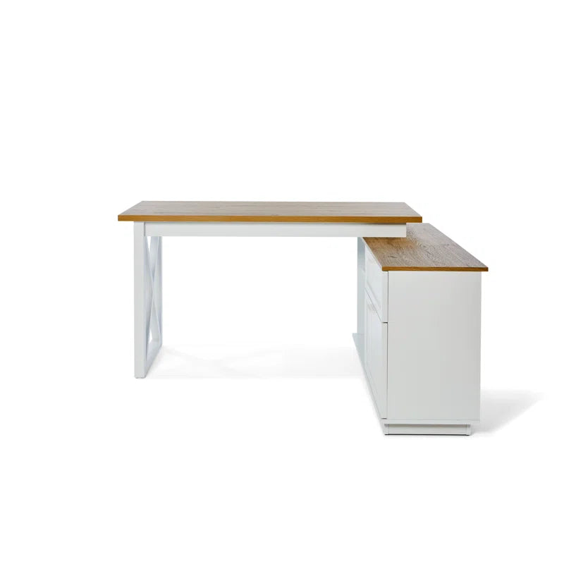 FURNISHIAA Solid Wood L Shaped Computer Table - Furnishiaa -  - 