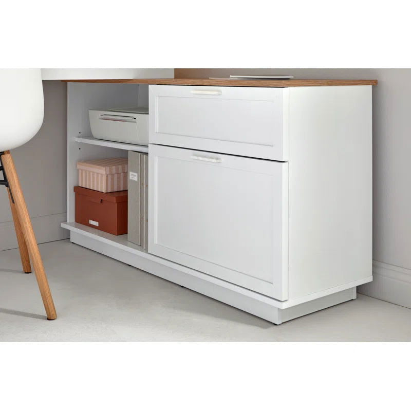 FURNISHIAA Solid Wood L Shaped Computer Table - Furnishiaa -  - 