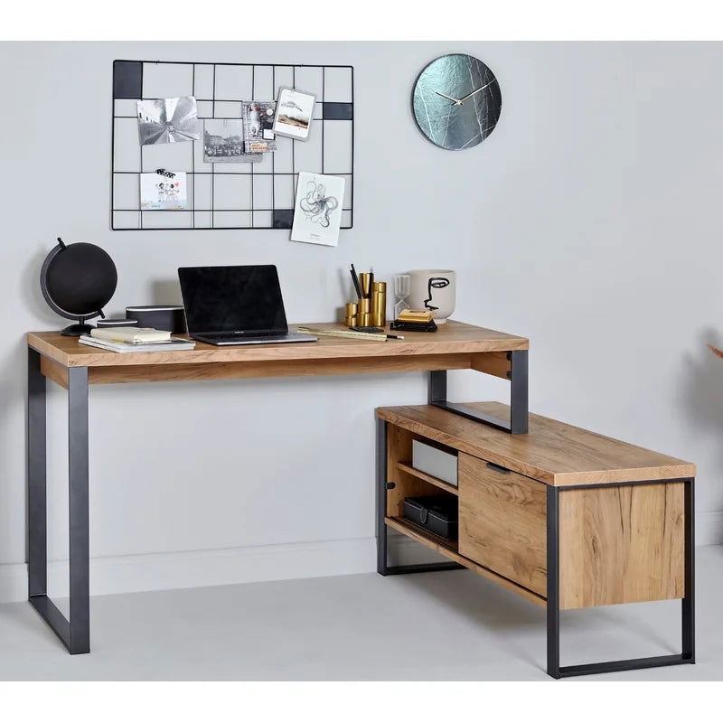 FURNISHIAA Solid Wood Reversible L Shaped  Computer Table for Home & Office (Copy) . (Copy) - Furnishiaa -  - 