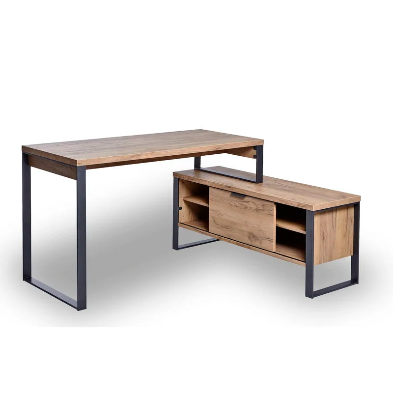 FURNISHIAA Solid Wood Reversible L Shaped  Computer Table for Home & Office (Copy) . (Copy) - Furnishiaa -  - 