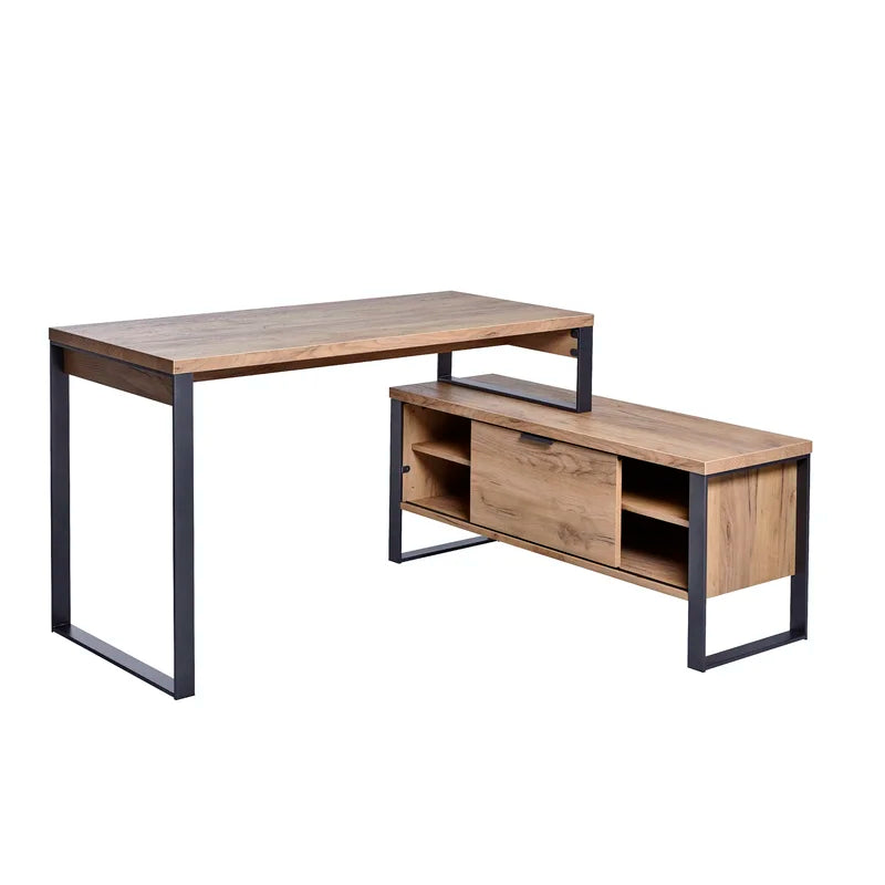 FURNISHIAA Solid Wood Reversible L Shaped  Computer Table for Home & Office (Copy) . (Copy) - Furnishiaa -  - 