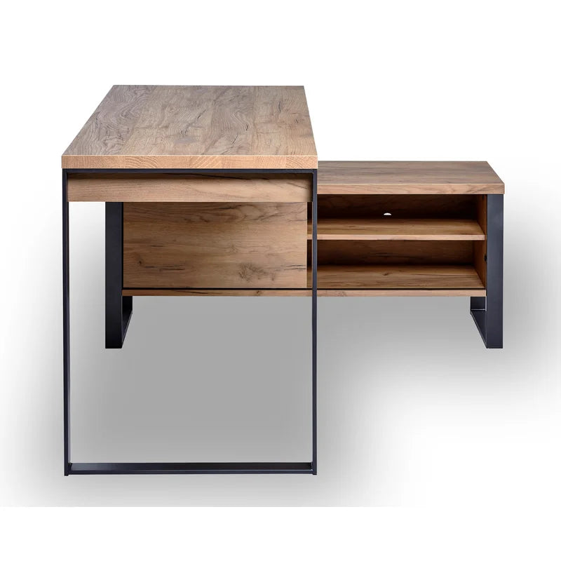 FURNISHIAA Solid Wood Reversible L Shaped  Computer Table for Home & Office (Copy) . (Copy) - Furnishiaa -  - 