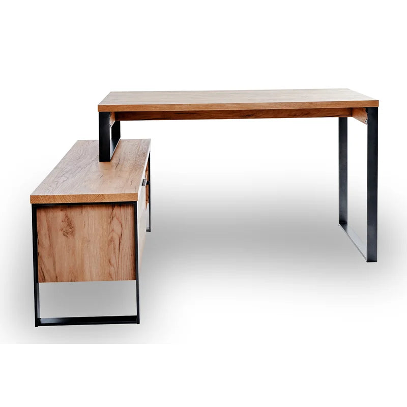 FURNISHIAA Solid Wood Reversible L Shaped  Computer Table for Home & Office (Copy) . (Copy) - Furnishiaa -  - 