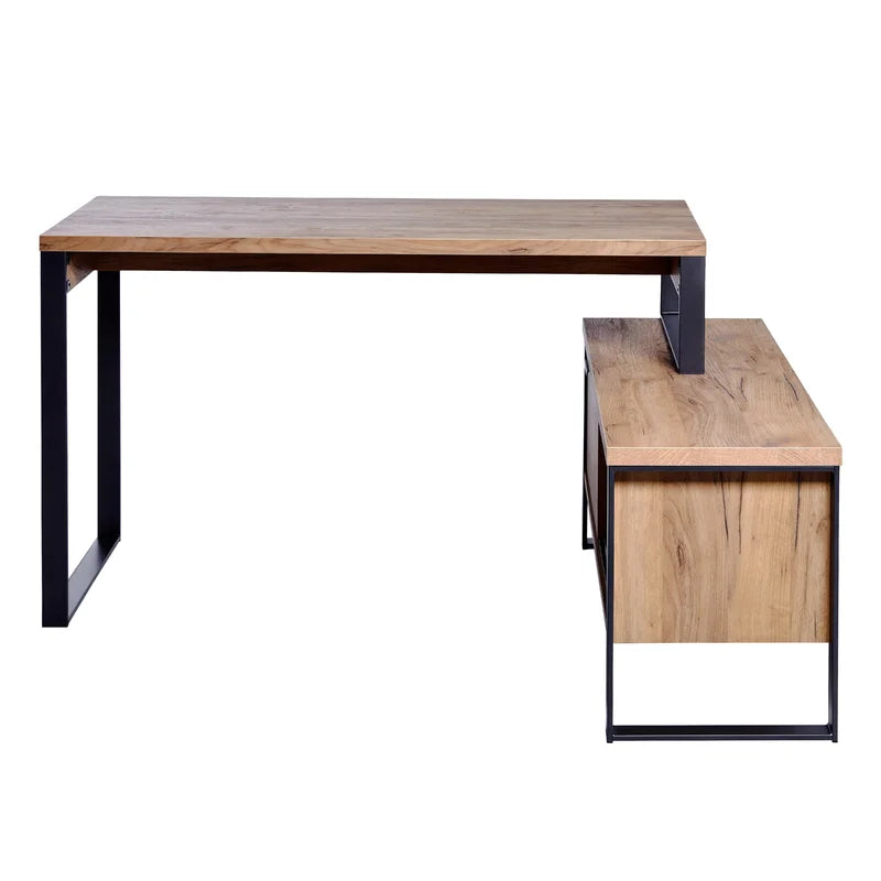 FURNISHIAA Solid Wood Reversible L Shaped  Computer Table for Home & Office (Copy) . (Copy) - Furnishiaa -  - 