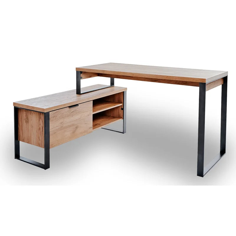 FURNISHIAA Solid Wood Reversible L Shaped  Computer Table for Home & Office (Copy) . (Copy) - Furnishiaa -  - 