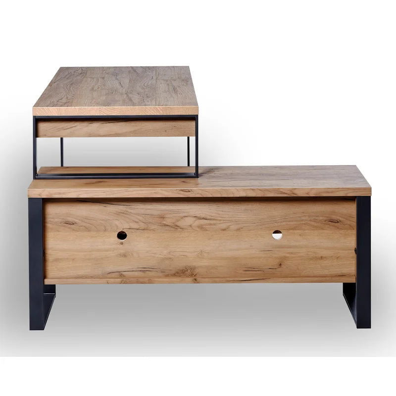 FURNISHIAA Solid Wood Reversible L Shaped  Computer Table for Home & Office (Copy) . (Copy) - Furnishiaa -  - 