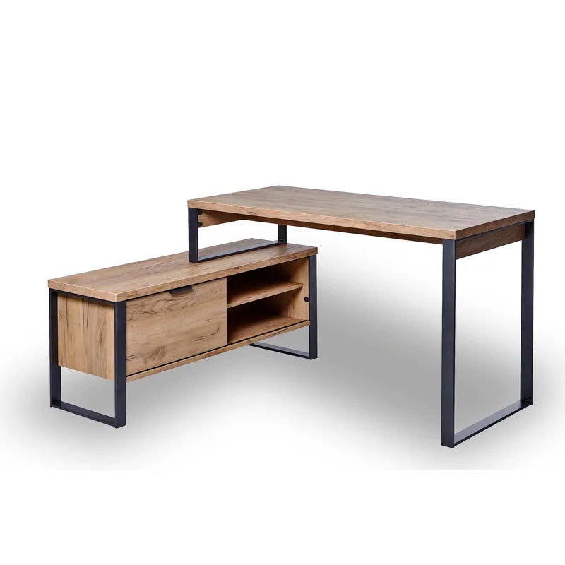 FURNISHIAA Solid Wood Reversible L Shaped  Computer Table for Home & Office (Copy) . (Copy) - Furnishiaa -  - 