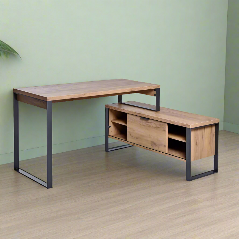 FURNISHIAA Solid Wood Reversible L Shaped  Computer Table for Home & Office (Copy) . (Copy) - Furnishiaa -  - 